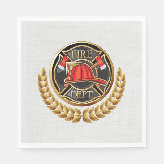 Serviette En Papier Sapeurs-Pompiers (Devant)