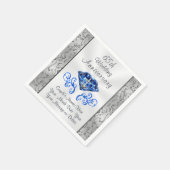 Serviette En Papier Saphir chrétien personnalisé 65e anniversaire de m (Coin)