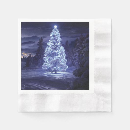 Serviette En Papier Sapin de Noël (Devant)