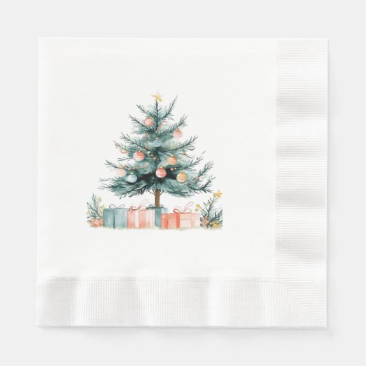 Serviette En Papier sapin de Noël (Devant)