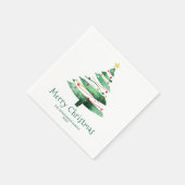 SERVIETTE EN PAPIER SAPIN DE NOËL MODERNE (Coin)