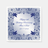 Serviette En Papier Sapphire 45e anniversaire Mariage papier serviette (Devant)