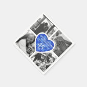 Serviette En Papier Sapphire 45ème mariage Anniversaire coeur bleu pho (Coin)