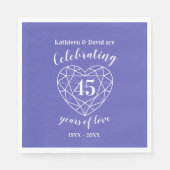 Serviette En Papier Sapphire anniversaire 45 ans d'amour serviettes (Devant)