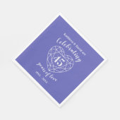 Serviette En Papier Sapphire anniversaire 45 ans d'amour serviettes (Coin)