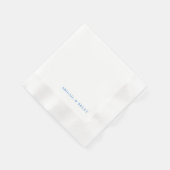 Serviette En Papier Sapphire Bleu Mariage personnalisé (Coin)