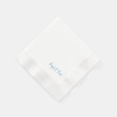 Serviette En Papier Sapphire Blue Text Coin Mariage Cocktail (Coin)