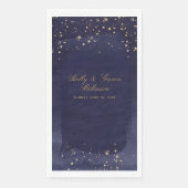 Serviette En Papier Sapphire & Gold Mariage Diner Napkins (Devant)