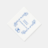 Serviette En Papier Sapphire Mariage Réception Napkin Bells Scrollwork (Coin)