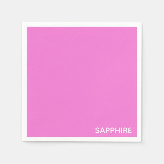 Serviette En Papier Sapphire pink colour (Devant)