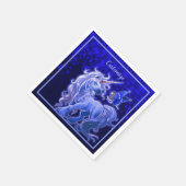 Serviette En Papier Sapphire Sparkle Blue Unicorn (Coin)
