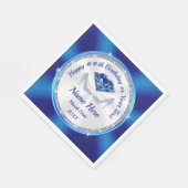 Serviette En Papier Sapphire, talons de diamant, serviettes d'annivers (Coin)