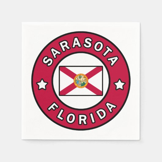 Serviette En Papier Sarasota Floride (Devant)