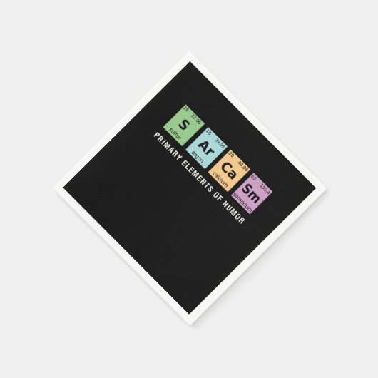 Serviette En Papier Sarcasm Periodic Table Funny Quote And Saying Veni (Coin)