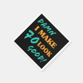 Serviette En Papier Sarcastique 70e anniversaire Attitude (Coin)