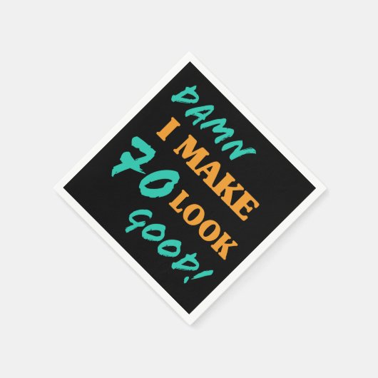 Serviette En Papier Sarcastique 70e anniversaire Attitude (Coin)