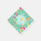 Serviette En Papier Sarcines de sirènes bleues-vert (Coin)