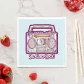 Serviette En Papier Sardines amusantes en chaîne stéréo (En situation)