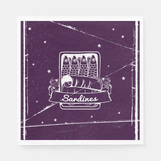 Serviette En Papier Sardines dans une boîte (Devant)