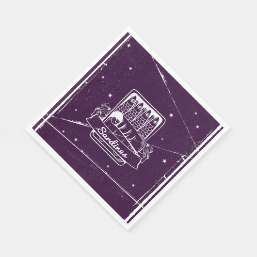 Serviette En Papier Sardines dans une boîte (Coin)