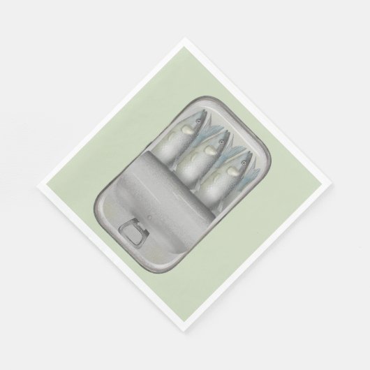 Serviette En Papier Sardines dans une boîte (Coin)