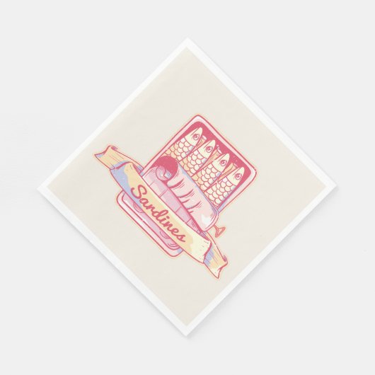 Serviette En Papier Sardines dans une boîte (Coin)