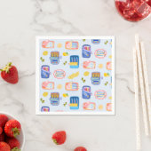 Serviette En Papier Sardines et citrons (En situation)
