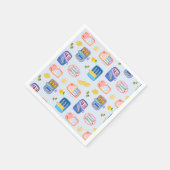 Serviette En Papier Sardines et citrons (Coin)