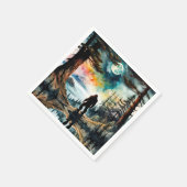 Serviette En Papier Sasquatch debout sous le clair de lune (Coin)