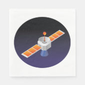 Serviette En Papier Satellite dans l'espace (Devant)