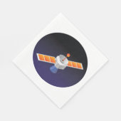 Serviette En Papier Satellite dans l'espace (Coin)