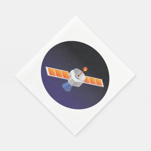 Serviette En Papier Satellite dans l'espace (Coin)