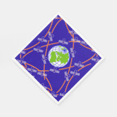 Serviette En Papier Satellites orbitant la Terre (Coin)