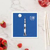 Serviette En Papier Saturn V, Apollo 11 Lune Atterrissage et Lune : (En situation)