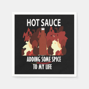 Serviette En Papier Sauce Piquante Ketchup Feu Rouge Piment Party