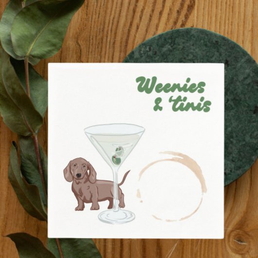 Serviette En Papier Saucisses & Soirée Martinis