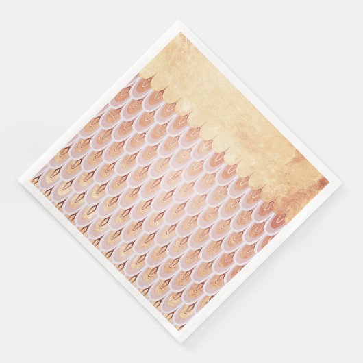 Serviette En Papier Saumon brillant Parties scintillant rose Sirène éc (Coin)