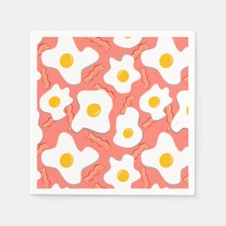 Serviette En Papier Saumon, Oeufs Et Côté Bacon
