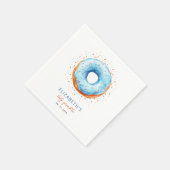 Serviette En Papier Saupoudrer Bleu Donut (Coin)