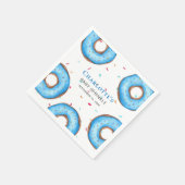 Serviette En Papier Saupoudrer Bleu Donut (Coin)