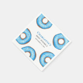 Serviette En Papier Saupoudrer Bleu Donut (Coin)