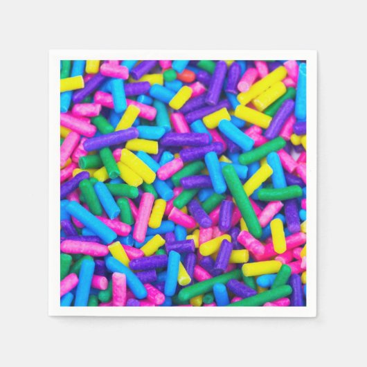Serviette En Papier Saupoudrer de bonbons multicolores (Devant)
