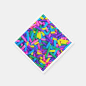 Serviette En Papier Saupoudrer de bonbons multicolores (Coin)