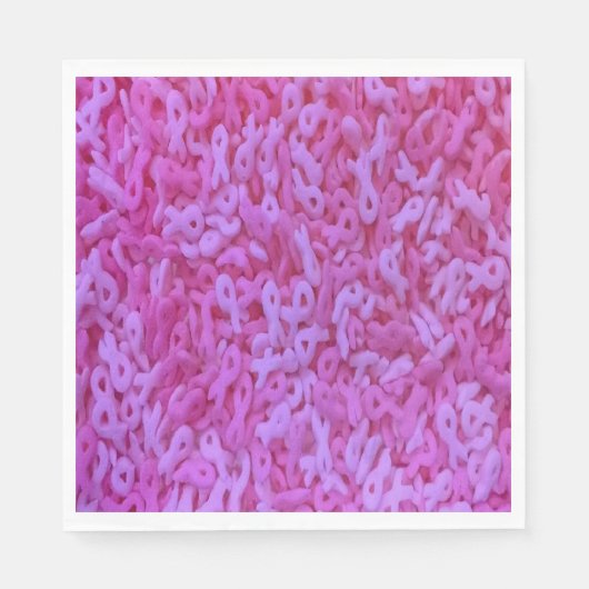 Serviette En Papier Saupoudrer de ruban rose (Devant)