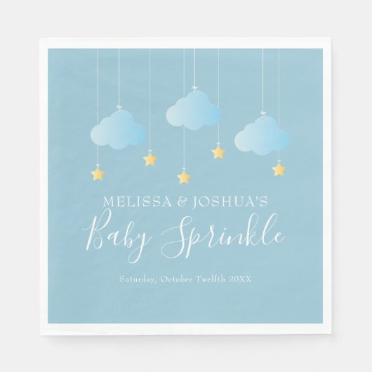 Serviette En Papier Saupoudrer petit étoile bleu Baby Sprinkle (Devant)