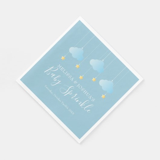 Serviette En Papier Saupoudrer petit étoile bleu Baby Sprinkle (Coin)
