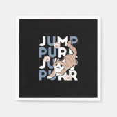 Serviette En Papier Sauter Purr Jump : Conception de chat joueuse avec (Devant)
