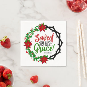 Serviette En Papier Sauvé par Sa Grace Christmas Wreath