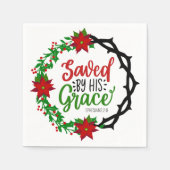 Serviette En Papier Sauvé par Sa Grace Christmas Wreath (Devant)