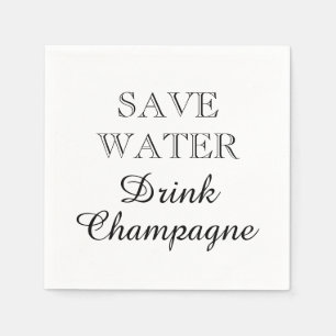 Serviette En Papier SAUVER L'EAU BOIRE CHAMPAGNE papier serviettes